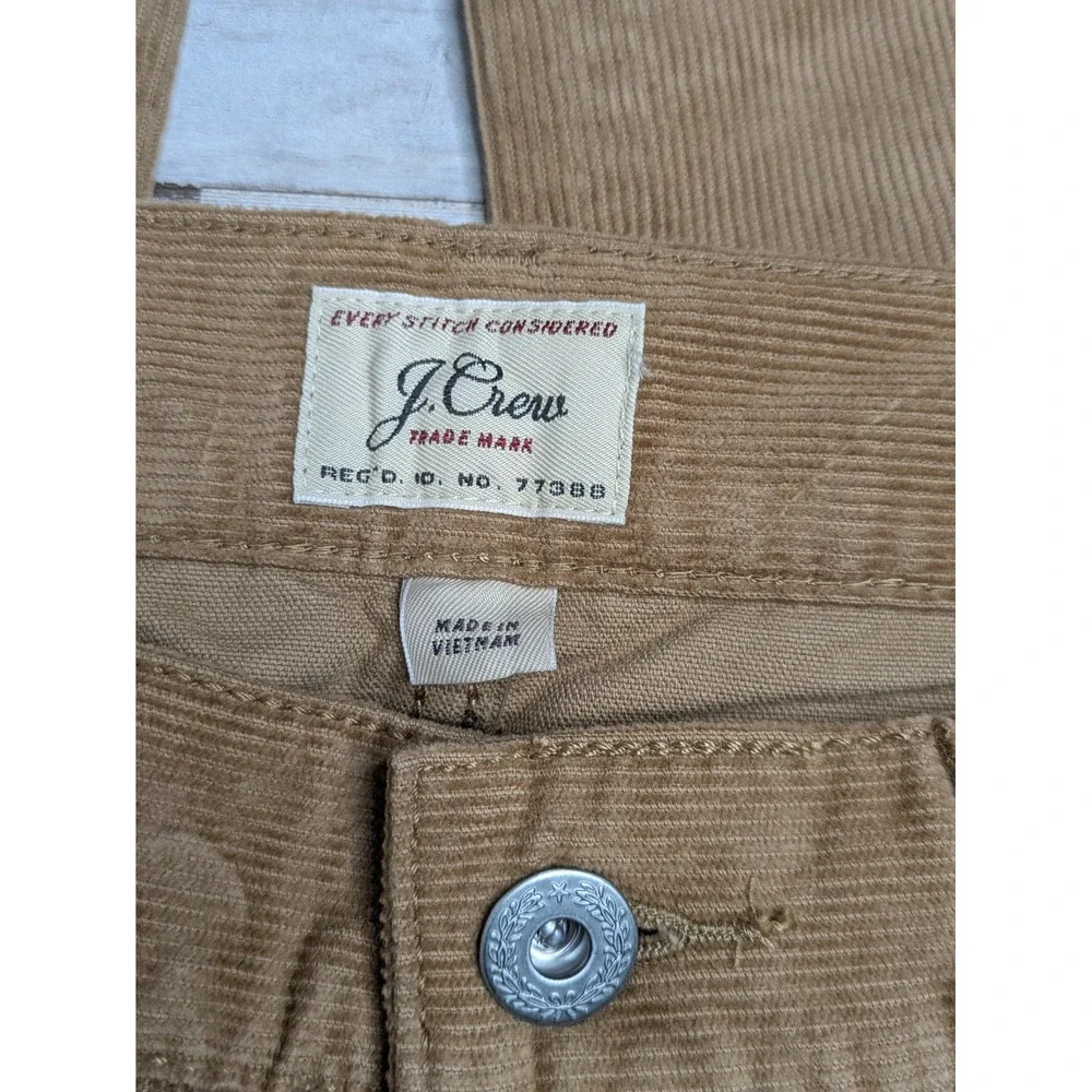 NEW J Crew 484 Slim Fit Corduroy Pants Mens 32x32 Brown Khaki‎ MSRP $98
